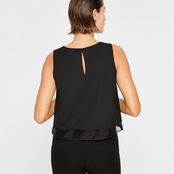 Club Monaco Layered Wool-Blend Tank Top, Size XS - Picture 3 of 8